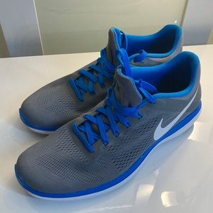 Nike Flex Run Mens Size 13 Grey Blue